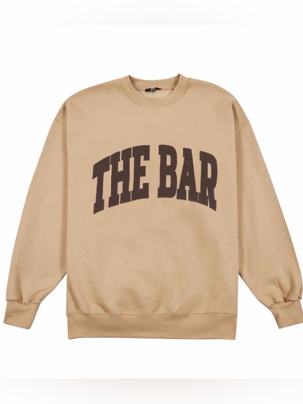 The Bar Crewneck Sweatshirt in Tan with Dark Logo